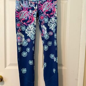 Lilly Pulitzer Maralyn Leggings Gypsea Girl Deep Indigo multi color Size S